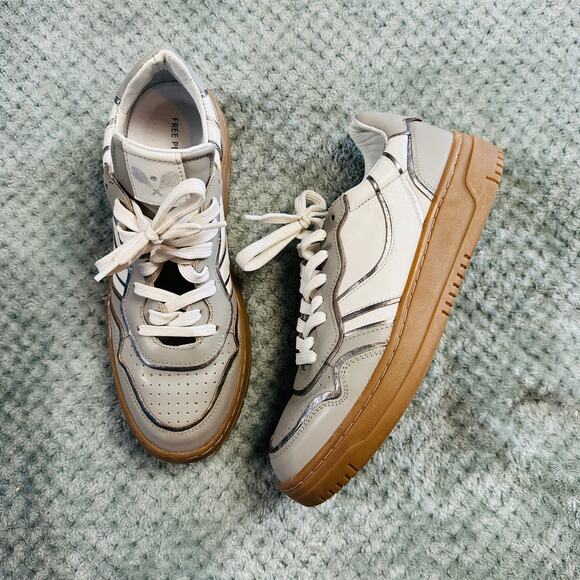 Free People Shoes - Free People Women's Retro Thirty Love Sneakers Contemporary Silver/Gray 8